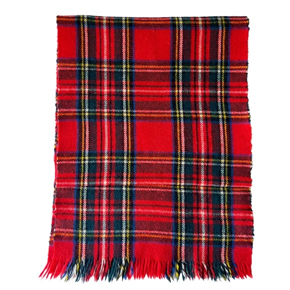 Harrisons Vintage England Royal Stewart Tartan Wool Scarf - Picture 4 of 8